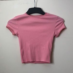 Topshop Pink Crop Top